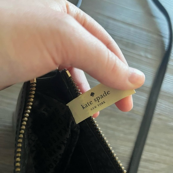 Kate Spade Sawyer Street Declan Black Genuine Leather Gold Bow Crossbody Bag - Picture 6 of 8